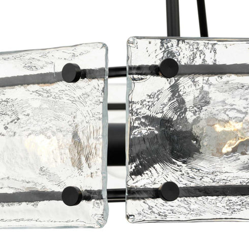 Progress Rivera Collection Four Light in Matte Black Luxe Industrial Chandelier Model: P400354-31M
