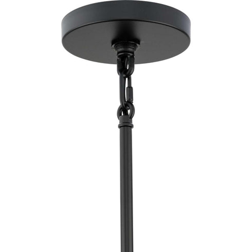 Progress Rivera Collection Four Light in Matte Black Luxe Industrial Chandelier Model: P400354-31M