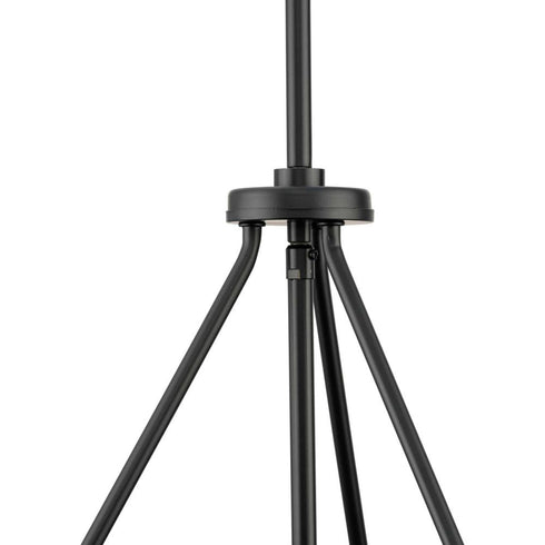 Progress Rivera Collection Four Light in Matte Black Luxe Industrial Chandelier Model: P400354-31M