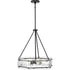Progress Rivera Collection Four Light in Matte Black Luxe Industrial Chandelier Model: P400354-31M