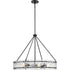 Progress Rivera Collection Six Light in Matte Black Luxe Industrial Chandelier Model: P400355-31M