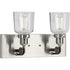 Progress Rushton P300227 009 2 60 Watt MED BATH BRACKET in Brushed Nickel Finish Model: P300227-009