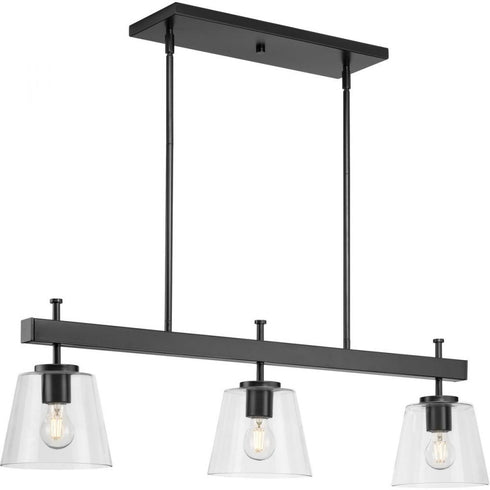 Progress Saffert P400298 009 3 60 Watt MED ISLAND CHANDELIER in Brushed Nickel Finish Model: P400298-009