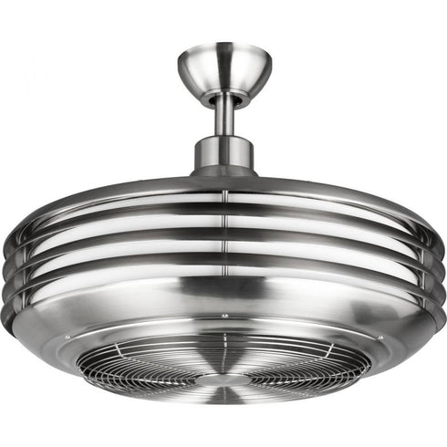 Progress Sanford P2594 0930K 24IN FANDELIER With LED LGT in Brushed Nickel Finish Model: P2594-0930K