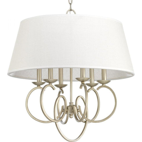 Progress Savor Six Light Pendant in Silver Ridge Finish Model: P500081-134