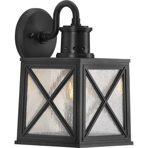 Progress Seagrove P560164 031 1 75 Watt MED WALL LANTERN in Textured Black Finish Model: P560164-031