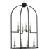 Progress Seneca Collection Eight Light in Matte Black Farmhouse Pendant Light Model: P500122-031