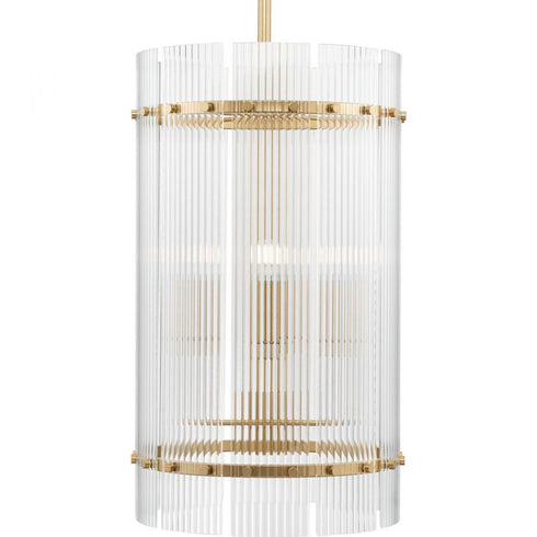 Progress Seville Collection 4 Light in Soft Gold Contemporary Foyer Light Model: P500457-205