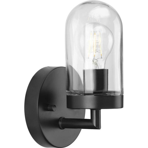Progress Signal Collection One Light in Polished Chrome Clear Glass Coastal Bath Vanity Light Model: P300174-015