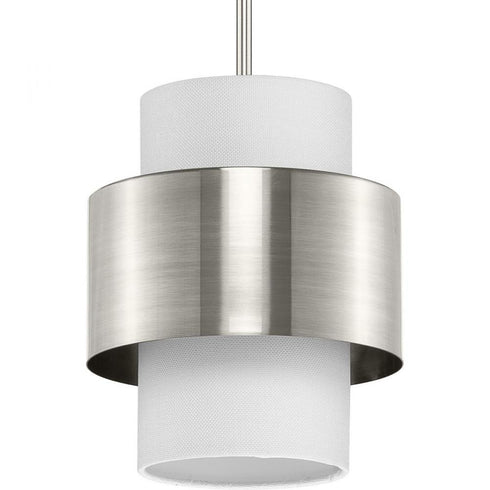 Progress Silva P500398 009 1 Light PENDANT in Brushed Nickel Finish Model: P500398-009