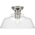 Progress Singleton P350227 009 1 Light MEDIUM SEMIFL in Brushed Nickel Finish Model: P350227-009