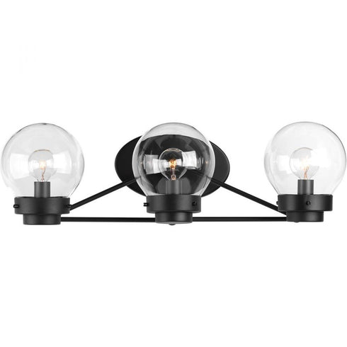 Progress Spatial P300114 031 3 60 Watt MED BATH BRACKET in Matte Black Finish Model: P300114-031