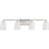 Progress Spenser Collection Four Light in Brushed Nickel Industrial Vanity Light Model: P300506-009