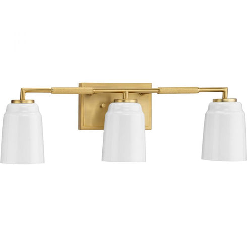 Progress Spenser Collection Three Light in Brushed Nickel Industrial Vanity Light Model: P300505-009