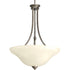 Progress Spirit Collection Three Light Inverted Pendant in Pebbles Finish Model: P3455-144