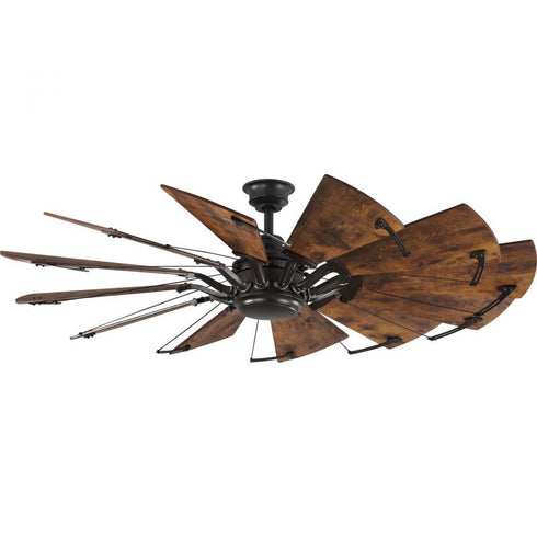 Progress Springer P250000 081 60IN 12 BLADE FAN in Antique Nickel Finish Model: P250000-081