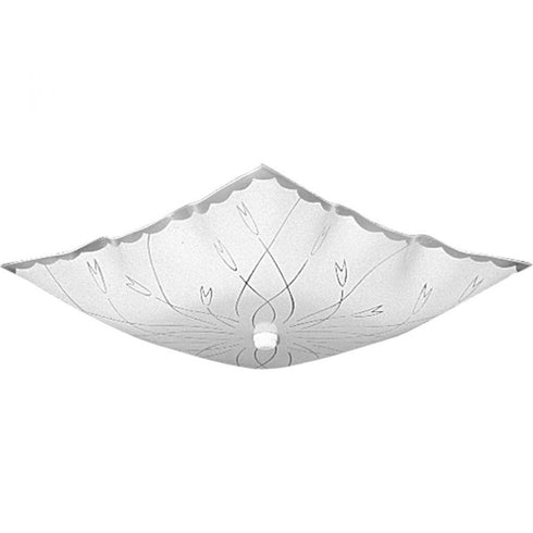 Progress Square Glass P4962 30 2 60 Watt MED CLSE TO CLG in White Finish Model: P4962-30