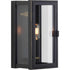 Progress Stature Collection One Light in Textured Black and Clear Glass Transitional Style Small Outdoor Wall La Model: P560267-031