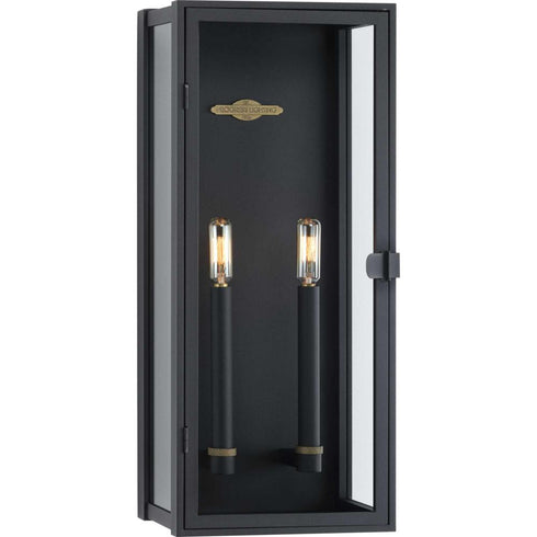 Progress Stature P560269 031 2 60 Watt MED WALL LANTERN in Textured Black Finish Model: P560269-031