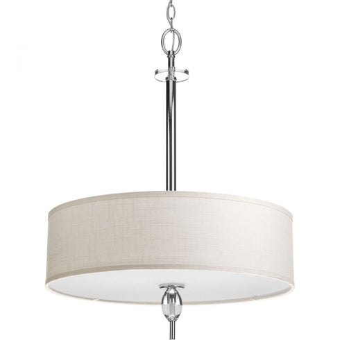 Progress Status Collection Four Light Inverted Pendant in Polished Chrome Finish Model: P3680-15