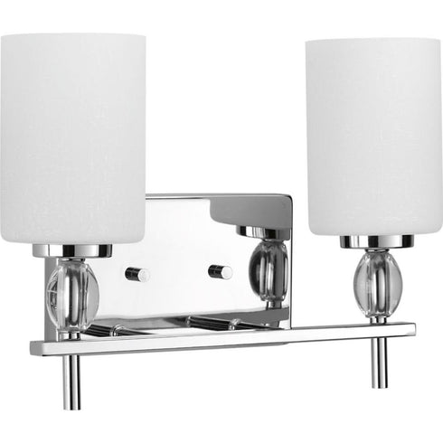 Progress Status P2775 15 2 100 Watt MED BATH BRACKET in Polished Chrome Finish Model: P2775-15