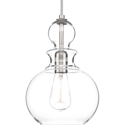 Progress Staunton P5334 09 1 75 Watt MED PENDANT in Brushed Nickel Finish Model: P5334-09