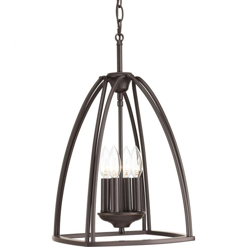 Progress Tally P3786 09 4 60 Watt CAND FOYER in Brushed Nickel Finish Model: P3786-09