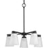 Progress Tanner Collection Five Light in Brushed Nickel Transitional Chandelier Model: P400401-009