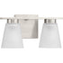 Progress Tanner Collection Two Light in Brushed Nickel Transitional Vanity Light Model: P300500-009