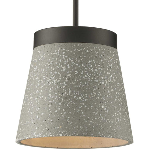Progress Terrazzo P500313 143 1 75 Watt MED PENDANT in Graphite Finish Model: P500313-143