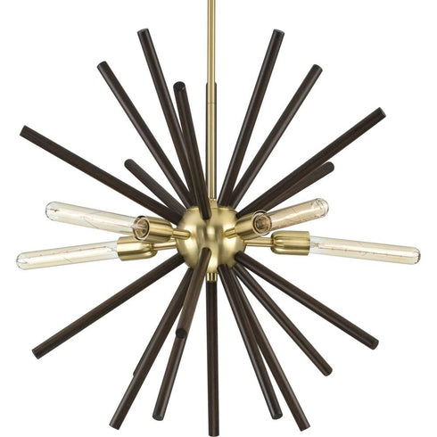Progress Thorpe P400270 009 5 60 Watt MED CHANDELIER in Brushed Nickel Finish Model: P400270-009