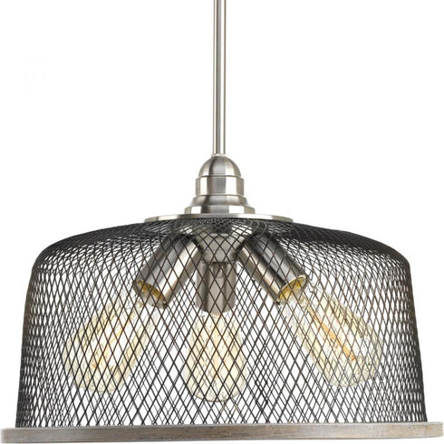 Progress Tilley Three Light Pendant in Brushed Nickel Finish Model: P500079-009