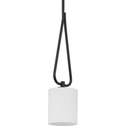 Progress Tobin Collection One Light Mini Pendant in Matte Black Finish Model: P500180-031