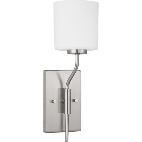 Progress Tobin P300222 009 1 100 Watt MED WALL BRACKET in Brushed Nickel Finish Model: P300222-009