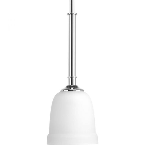 Progress Topsail 1 Light P500050 015 1 100 Watt MED MINI PENDANT in Polished Chrome Finish Model: P500050-015