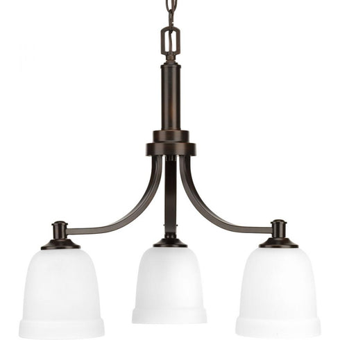 Progress Topsail 3 Light P400052 020 3 100 Watt MED CHANDELIER in Antique Bronze Finish Model: P400052-020