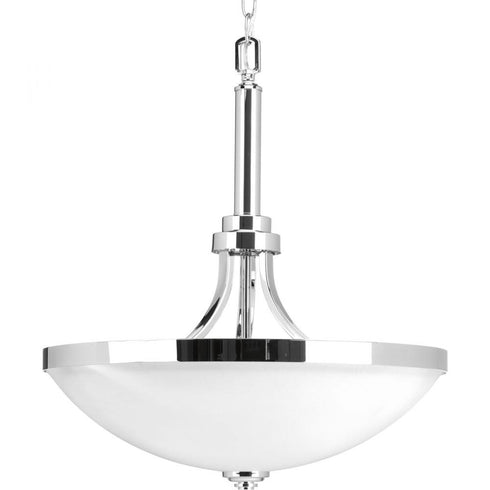 Progress Topsail 3 Light P500054 015 3 100 Watt MED INV PENDANT in Polished Chrome Finish Model: P500054-015