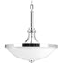 Progress Topsail 3 Light P500054 015 3 100 Watt MED INV PENDANT in Polished Chrome Finish Model: P500054-015