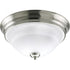 Progress Torino P3184 09 2 100 Watt MED FLSH MNT in Brushed Nickel Finish Model: P3184-09