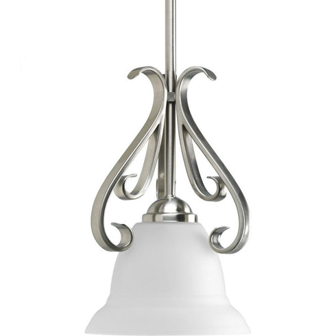 Progress Torino P5153 09 1 100 Watt MED MINI PENDANT in Brushed Nickel Finish Model: P5153-09