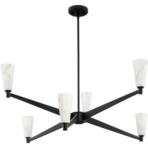 Progress Tosca Collection Six Light in Brushed Bronze Modern Luxe Chandelier Model: P400395-109