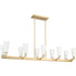 Progress Tosca Collection Ten Light in Brushed Bronze Modern Luxe Linear Chandelier Model: P400396-109