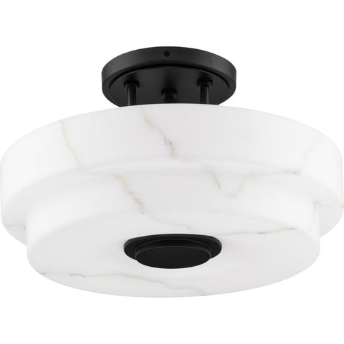 Progress Tosca Collection Three Light in Brushed Bronze Modern Luxe Semi Flush Mount Light Model: P350284-109
