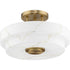 Progress Tosca Collection Three Light in Brushed Bronze Modern Luxe Semi Flush Mount Light Model: P350284-109