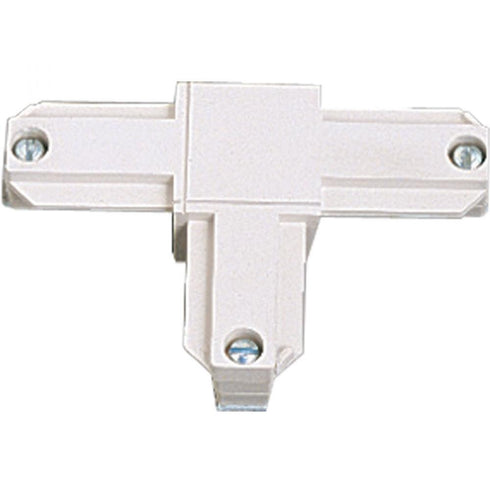 Progress Track Accessories Alpha Trak Inside Left Polarity T Connector in White Finish Model: P8722-8928