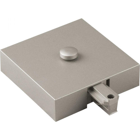 Progress Track Accessories Alpha Trak T Bar end feed with canopy cover in Brushed Nickel Finish Model: P8760-09