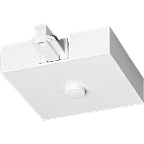 Progress Track Accessories Alpha Trak T Bar End Feed with Canopy Cover in White Finish Model: P9109-28