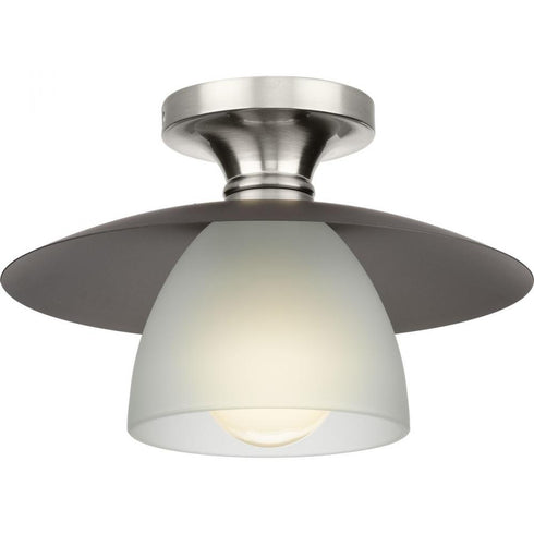 Progress Trimble P350233 009 1 Light SEMI FLUSH in Brushed Nickel Finish Model: P350233-009
