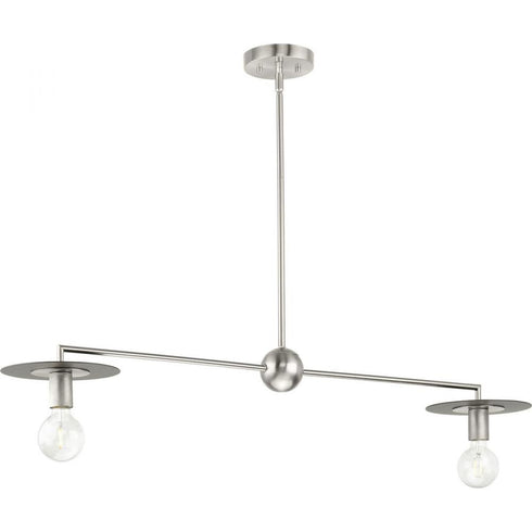 Progress Trimble P400336 009 2 Light LINEAR CHAND in Brushed Nickel Finish Model: P400336-009