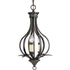 Progress Trinity Collection Three Light Foyer Pendant in Antique Bronze Finish Model: P3807-20